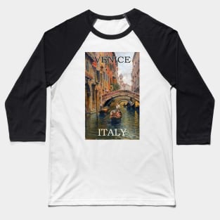 Venice Italy Poster Art Baseball T-Shirt